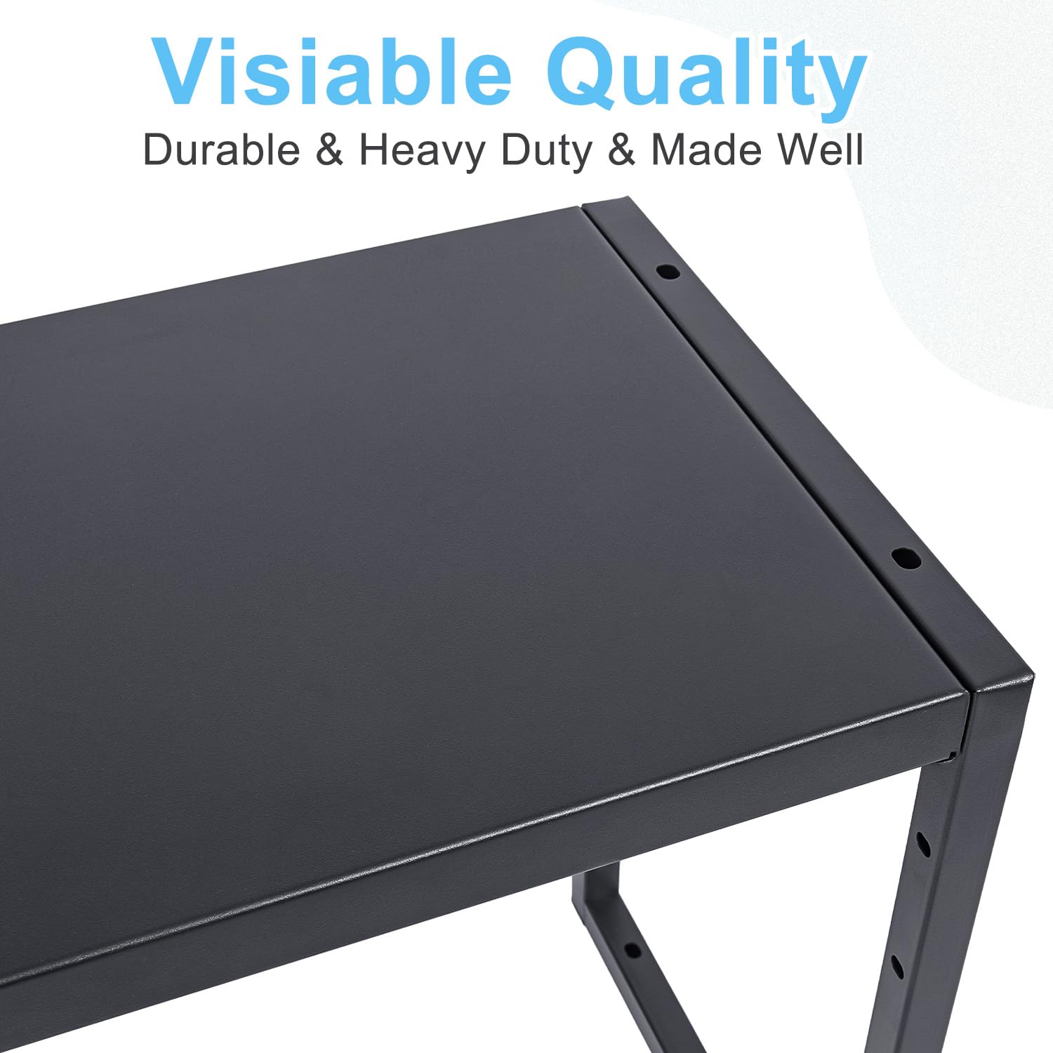 Baxikayon Expandable Cabinet Organizer, Heavy-Duty Metal Shelf for Kitchen Cabinets, Pantry & Garage, 110 lbs Capacity, Black